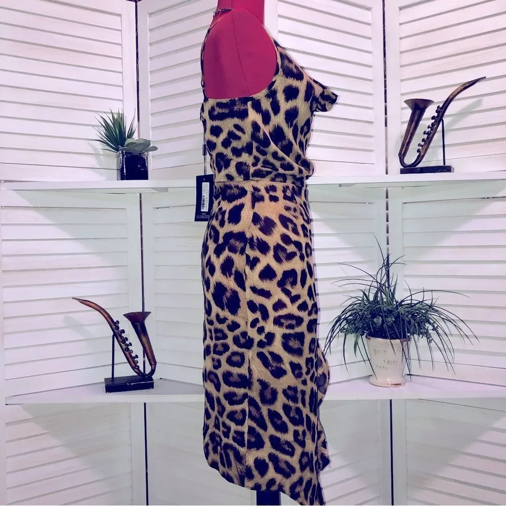 NWT animal print cocktail party dress Sz S - Picture 4 of 9